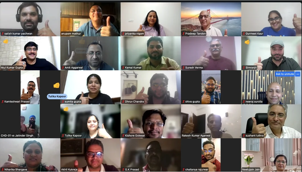 Akoona webinar participants joining a live learning session